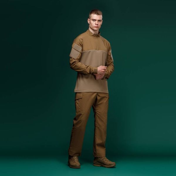Тактична сорочка Ukrarmor Core Combat Shirt, довгий рукав, комбіновані матеріали. L. Койот UM.071.0050 фото