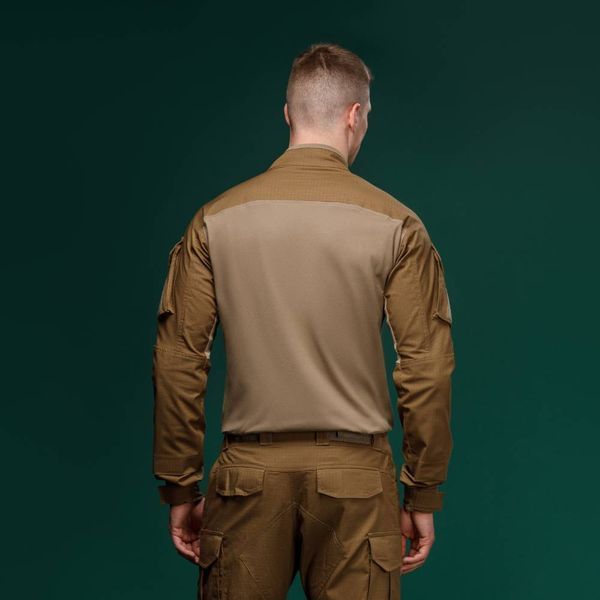 Тактична сорочка Ukrarmor Core Combat Shirt, довгий рукав, комбіновані матеріали. XL. Койот UM.071.0053 фото