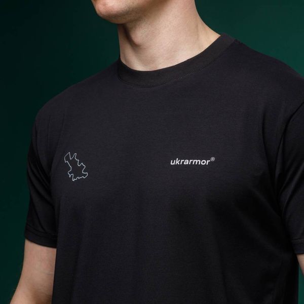 Футболка чоловіча Ukrarmor Basic Military T-Shirt. Avdiivka. Розмір S. Чорний UM.076.0090 фото