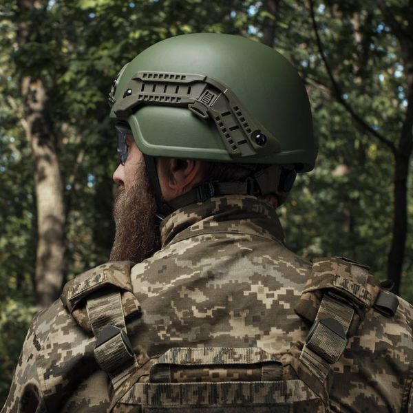 Кевларовий шолом UARMS TOR (додатковий захист вух та скроні). Колір Олива. Розмір L UM.020.0032 фото