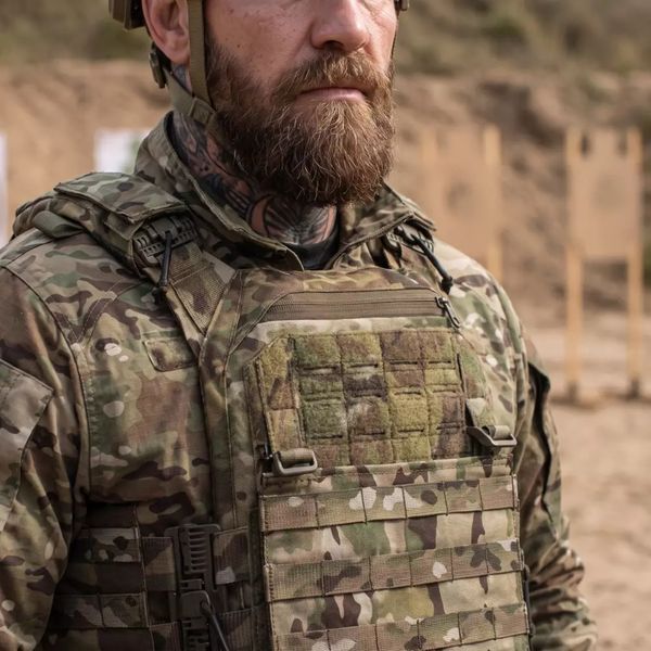 Бронежилет Ukrarmor 3 класса (PRO). Вес 3.2 кг. Полиэтиленовые плиты сверхлёгкие 1.05 кг. Мультикам US.001.0717 фото