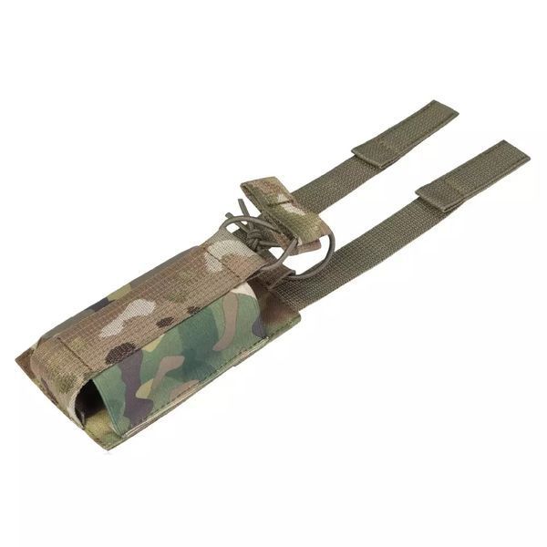Одинарный эластичный подсумок под магазины АК/АR открытого типа. Крепление MOLLE. Мультикам UM.031.0006 фото