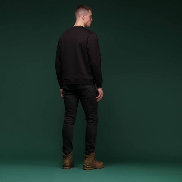 Кофта тактична Ukrarmor Base Soft Sweatshirt. Розмір S. Чорний/Black UM.177.0049 фото