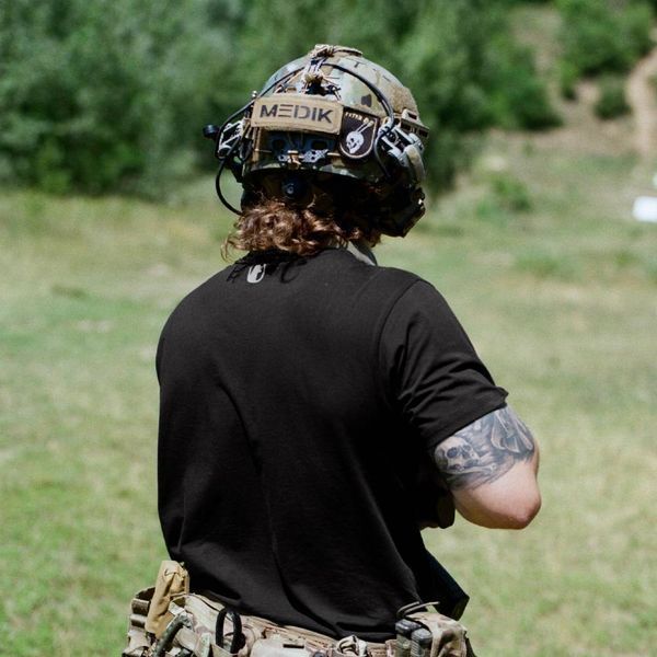 Футболка чоловіча Ukrarmor Basic Military T-Shirt. Battle Pup. Розмір S. Чорний UM.076.0175 фото