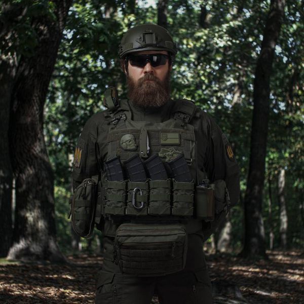 Комплект спорядження Ukrarmor Vest Full (based on IBV) L/XL 1-го класу захисту. Олива US.002.0031 фото
