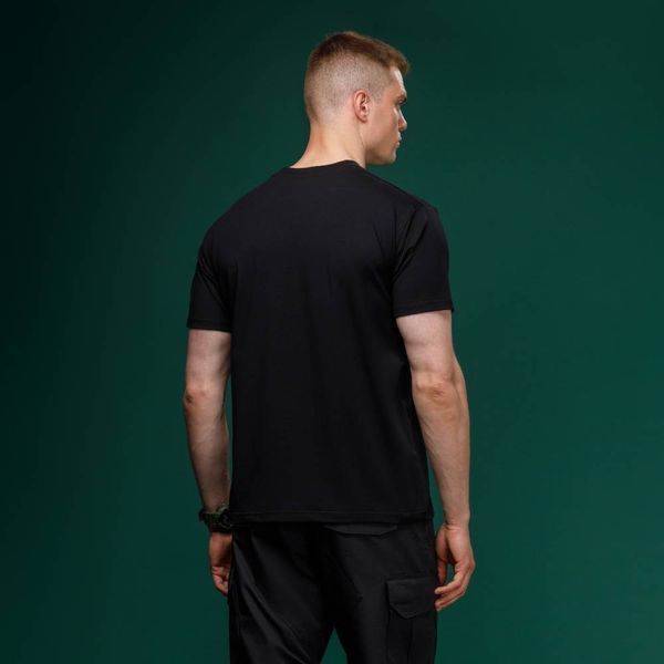 Футболка чоловіча Ukrarmor Basic Military T-Shirt NAME. Розмір S. Чорний UM.076.0099 фото