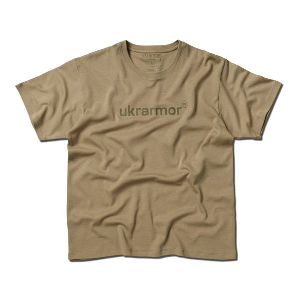 Футболка чоловіча з логотипом Ukrarmor Logo Tee. Розмір S. Койот UM.076.0108 фото