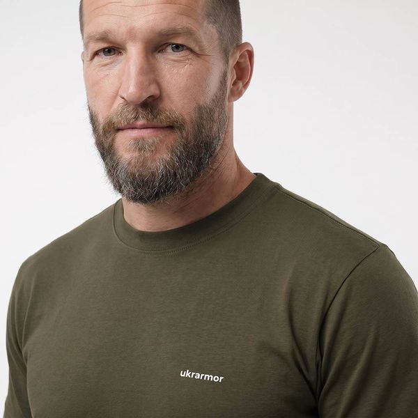 Футболка Ukrarmor Basic Military T-shirt 2.0. Cotton and Elastane. Розмір S. Олива UM.076.0585 фото