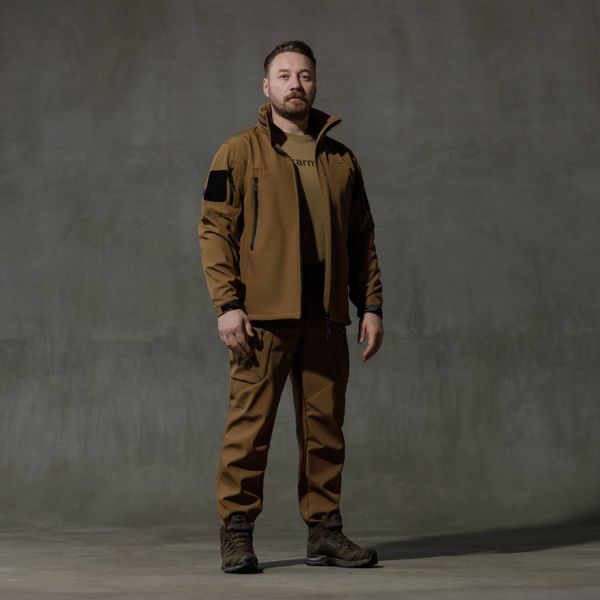 Комплект одягу Ukrarmor Softshell Hawk Jacket & Pants. Захист від вітру та вологи. S. Койот US.156.0077 фото
