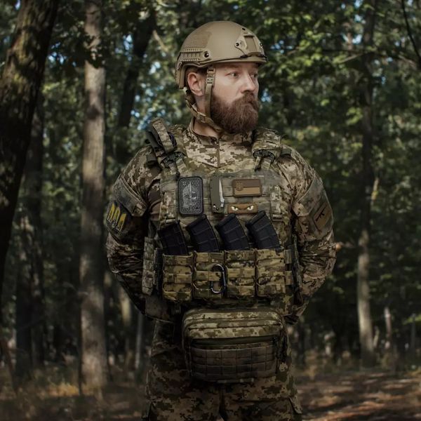 Одинарный подсумок под магазин АК, пластиковая основа. MOLLE интерфейс. Піксель (ММ-14) UM.031.0025 фото